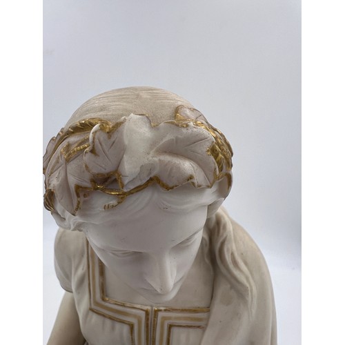 389 - A Copeland Parian ware figure of Ophelia signed Calder Marshall  RA. Published June 1st 1863. 43cm h... 