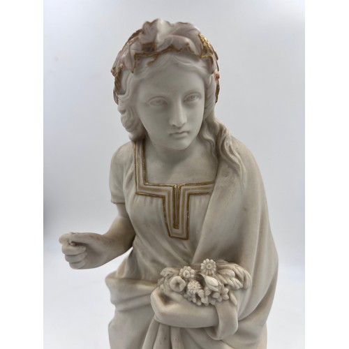 389 - A Copeland Parian ware figure of Ophelia signed Calder Marshall  RA. Published June 1st 1863. 43cm h... 