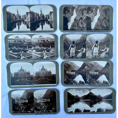 1379 - A stereograph together with a quantity of cards to include Realistic Travels - WWI scenes (29) and a... 