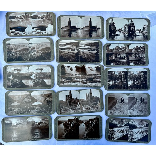 1379 - A stereograph together with a quantity of cards to include Realistic Travels - WWI scenes (29) and a... 