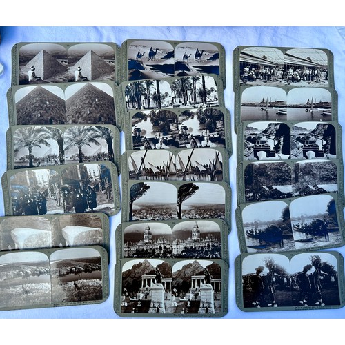 1379 - A stereograph together with a quantity of cards to include Realistic Travels - WWI scenes (29) and a... 