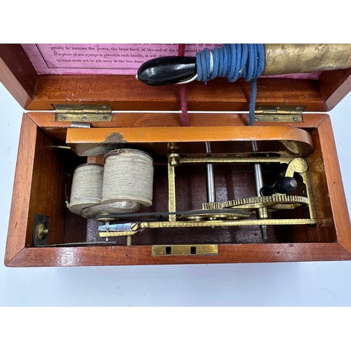 1380 - The improved Magneto-Electric Machine, mahogany box by S Maw, Son & Thompson.