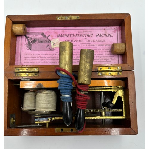 1380 - The improved Magneto-Electric Machine, mahogany box by S Maw, Son & Thompson.