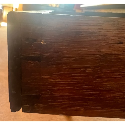 53 - An 18thC mahogany fold over tea table with single gate and pad feet. 76cm w x 36cm d x 72cm h.