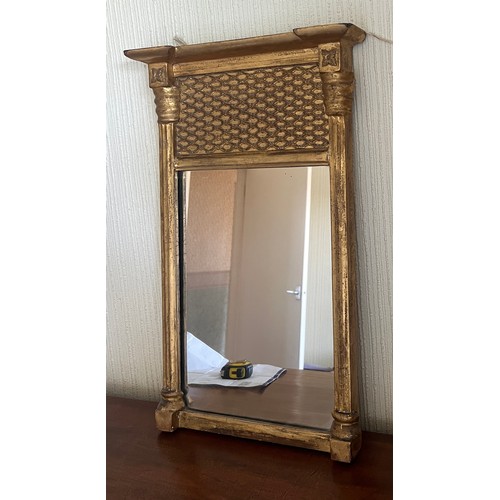 1152 - A 19thC gilt wall mirror. 55cm h x 35cm w.