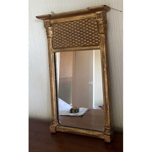 1152 - A 19thC gilt wall mirror. 55cm h x 35cm w.