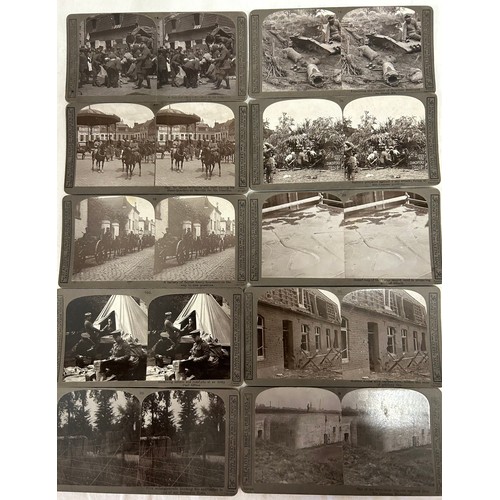 1364 - A stereoscope together with 40 cards of the Great War, Realistic Travels.