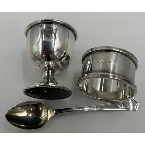 1367 - A miscellany to include an Edinburgh Glass swirl vase 21cm, silver napkin ring Docker & Burn Birming... 