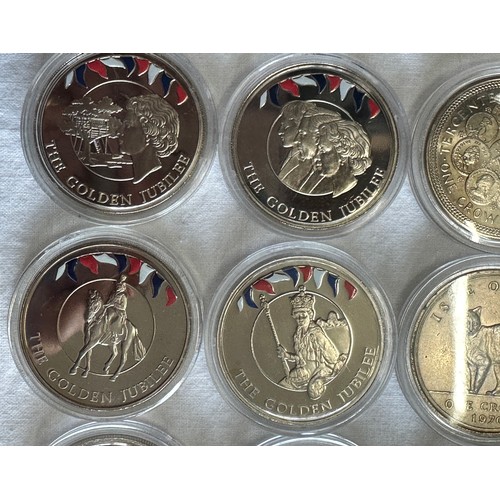 802 - A collection of Royal Mint to include 12 x Queen Elizabeth II Golden Jubilee 2002 Falkland Islands .... 