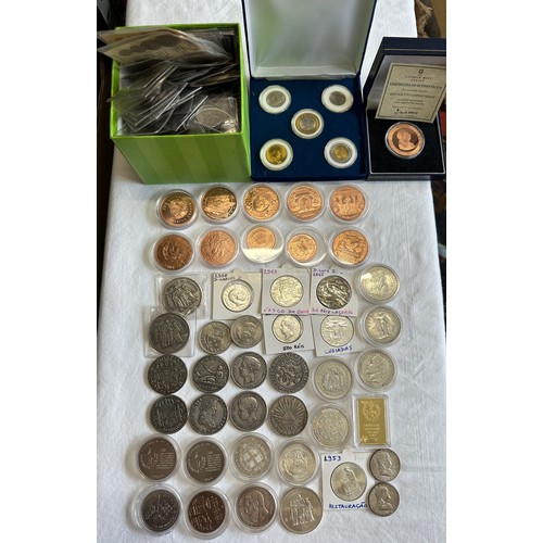 804 - European and World replica/original coins to include 5 x  Spanish silver peseta coins including 1821... 