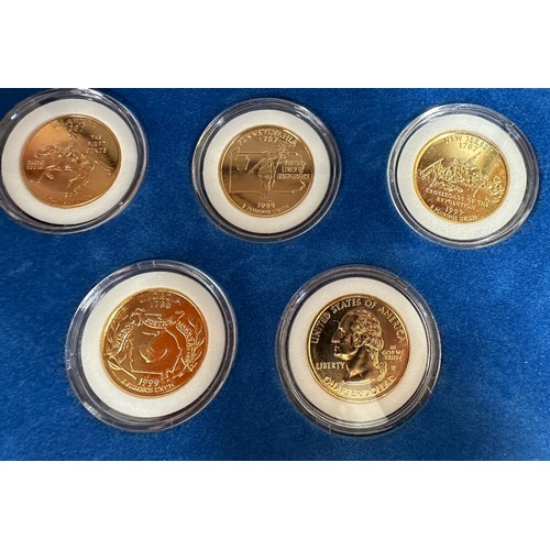 805 - A collection of cupro-nickel one dollar American Presidential coins to include Abraham Lincoln, Mart... 