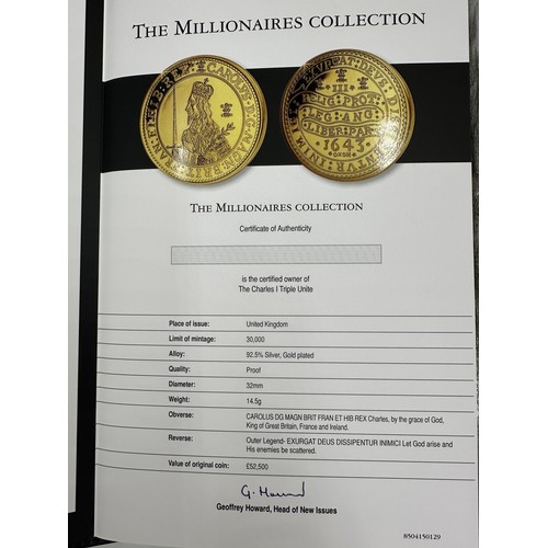 806 - 'The Millionaire Collection' of British coins new strikes issued by the London Mint, 11 silver and 1... 