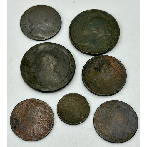 807 - British Coins: George III cartwheel twopence 1797 (56.88gm), George III cartwheel one penny 1797 (27... 