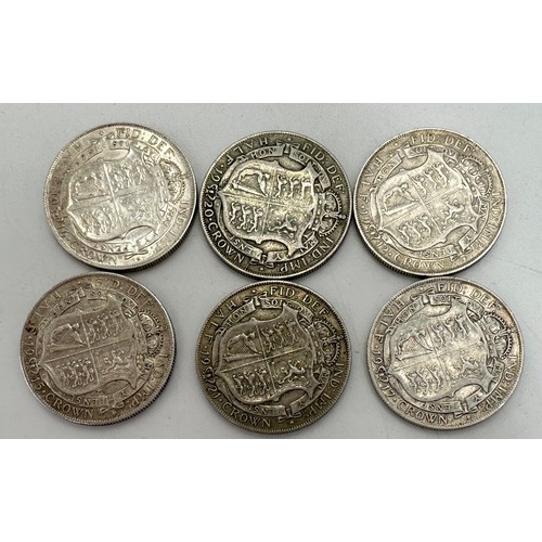 810 - A collection of mixed silver coinage to include George V : 6 x half crowns, 7 x florins, 10 x shilli... 