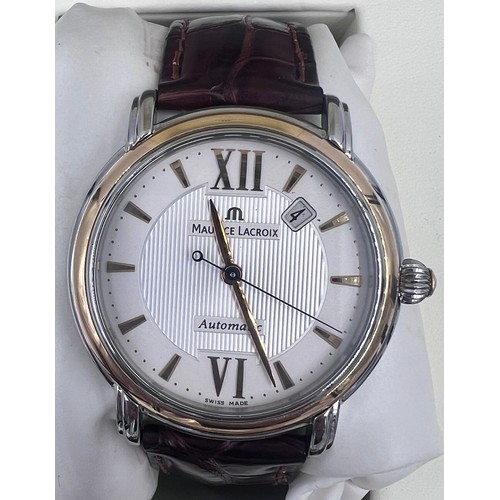 758 - A Maurice Lacroix MP6158 stainless steel automatic Masterpiece gentleman's wristwatch with 18k bezel... 