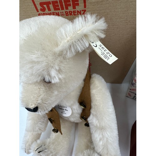 1297 - A Steiff limited edition Teddy Bu bear No. 2395/4000 with box together with a Steiff Enesco mourning... 