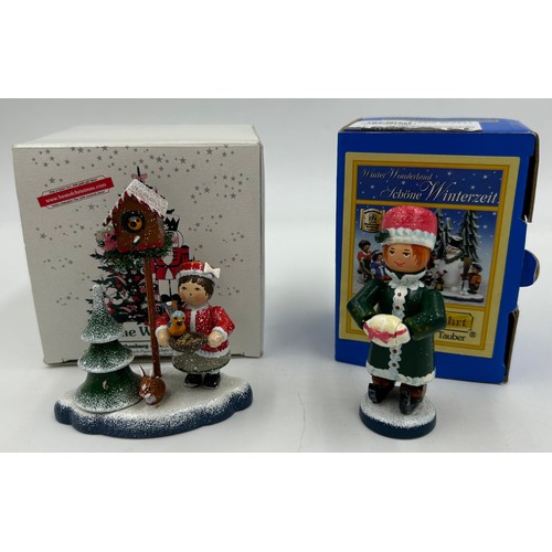 449 - A selection of Kathe Wohlfahrt hand painted wooden Christmas figures mostly with original boxes and ... 