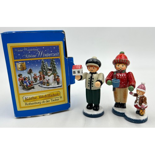 449 - A selection of Kathe Wohlfahrt hand painted wooden Christmas figures mostly with original boxes and ... 