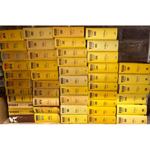 1238 - A collection of 47 x Wisden Cricketers Almanacks to include dates 1953,1956,1962,1966,1968,1970-2008... 