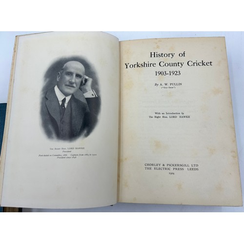 1239 - A collection of cricket books to include 21 x Yorkshire County Cricket Club Annual Report books by Y... 