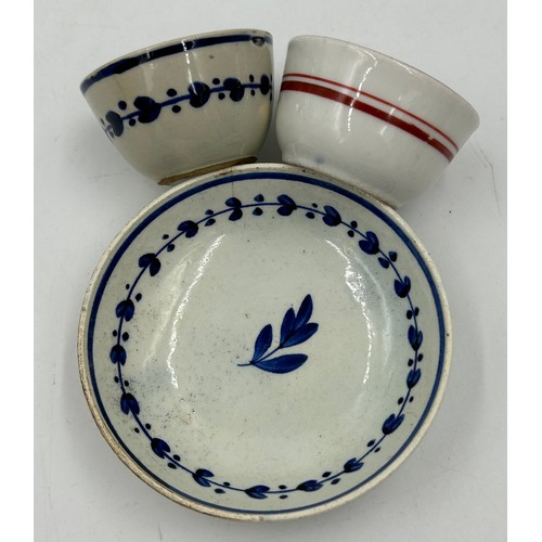 374 - A collection of early 19thC pottery to include a Sunderland lustre dish of Sir R. Peel. Bart 22 x 19... 