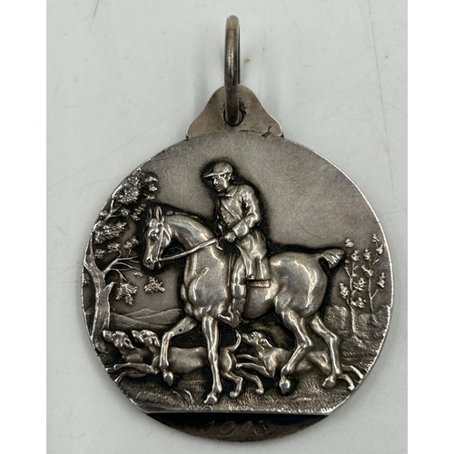 913 - The Hunter's Improvement National Light Horse Breeding Society hallmarked silver medal, Birmingham, ... 