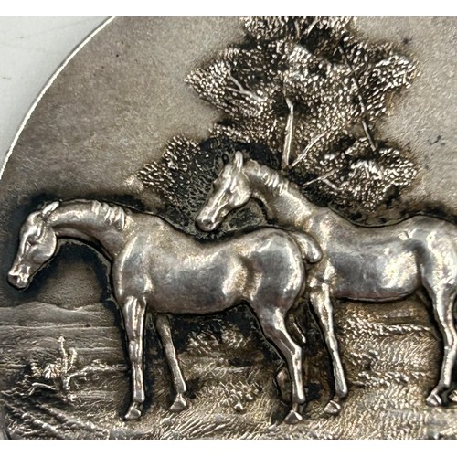 913 - The Hunter's Improvement National Light Horse Breeding Society hallmarked silver medal, Birmingham, ... 