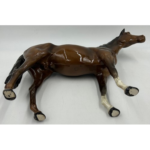 310 - Various Beswick to include a bay horse 29cm h, a foal, a fox, both with original green stickers, thr... 