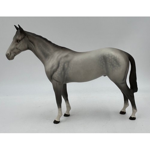 312 - Collection of 6 x Beswick Horses to include an grey arab 20cm, shire horse 23cm, hackney pony, pranc... 