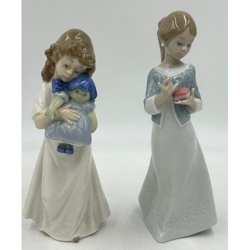 314 - Ten Nao figurines by Lladro to include: 419 Flowers from my Garden, 02001691 My Dearest Girl, 0236 C... 