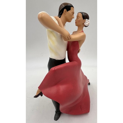 315 - Two Art of Movement by 4D Art resin sculptures, 'Paso Doble' 03019 with stamp and dated 2010 and 'La... 