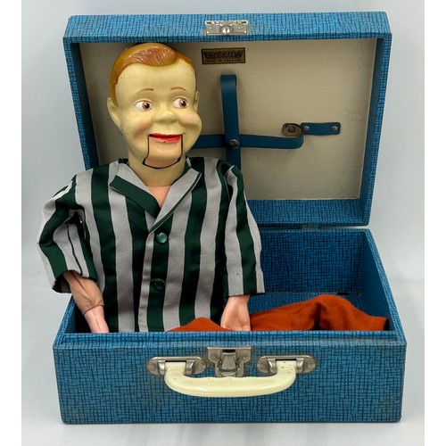 1315 - Various vintage toys to include a ventriloquist's dummy, two  miniature deckchairs doll or bear size... 