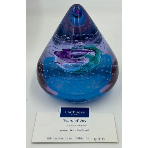 480 - Four Limited Edition Caithness paperweights to include two by Sarah Peterson : 'Over The Rainbow' Sh... 