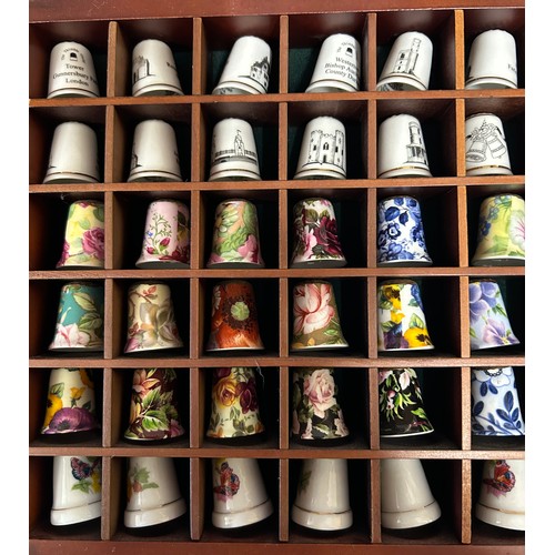 448 - A large collection of approx. 360 thimbles to include 20 x Royal Crown Derby, 42 x Royal Worcester, ... 