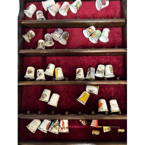 448 - A large collection of approx. 360 thimbles to include 20 x Royal Crown Derby, 42 x Royal Worcester, ... 