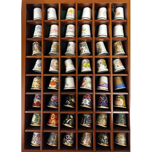 448 - A large collection of approx. 360 thimbles to include 20 x Royal Crown Derby, 42 x Royal Worcester, ... 