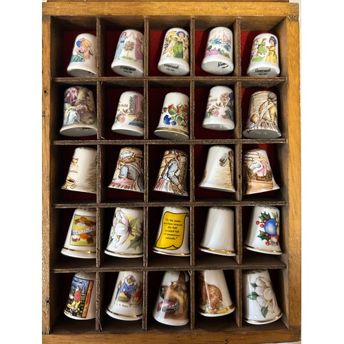 448 - A large collection of approx. 360 thimbles to include 20 x Royal Crown Derby, 42 x Royal Worcester, ... 