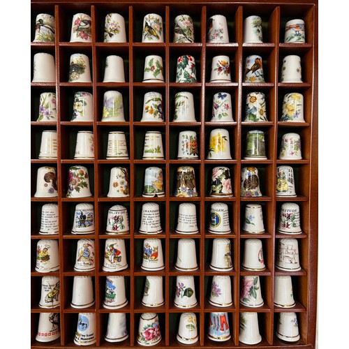 448 - A large collection of approx. 360 thimbles to include 20 x Royal Crown Derby, 42 x Royal Worcester, ... 