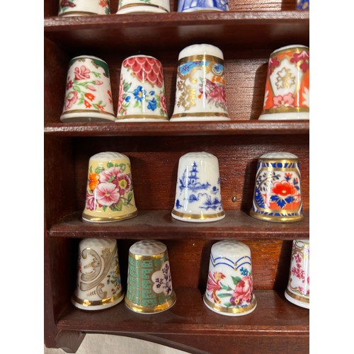 448 - A large collection of approx. 360 thimbles to include 20 x Royal Crown Derby, 42 x Royal Worcester, ... 