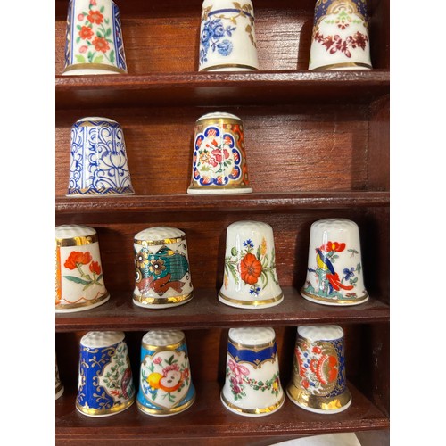 448 - A large collection of approx. 360 thimbles to include 20 x Royal Crown Derby, 42 x Royal Worcester, ... 