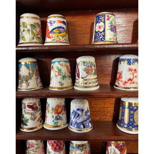 448 - A large collection of approx. 360 thimbles to include 20 x Royal Crown Derby, 42 x Royal Worcester, ... 