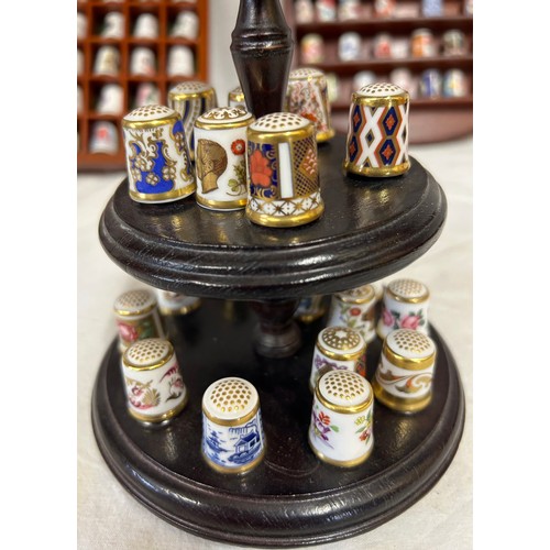 448 - A large collection of approx. 360 thimbles to include 20 x Royal Crown Derby, 42 x Royal Worcester, ... 