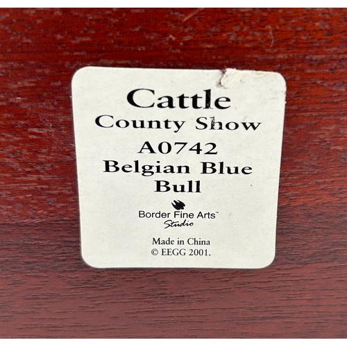 309 - A collection of Border Fine Arts items to include Cattle Country Show Belgian Blue Bull A0742, The S... 