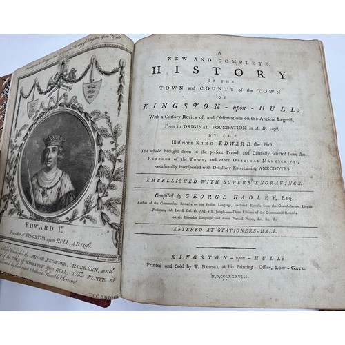 1225 - Hadley, George. A New and Complete History of the Town and County of the Town of 
Kingston upon Hull... 