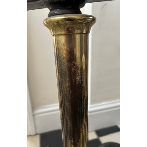 1075 - Avery balance beam scales with brass plate incomplete height 96cm.