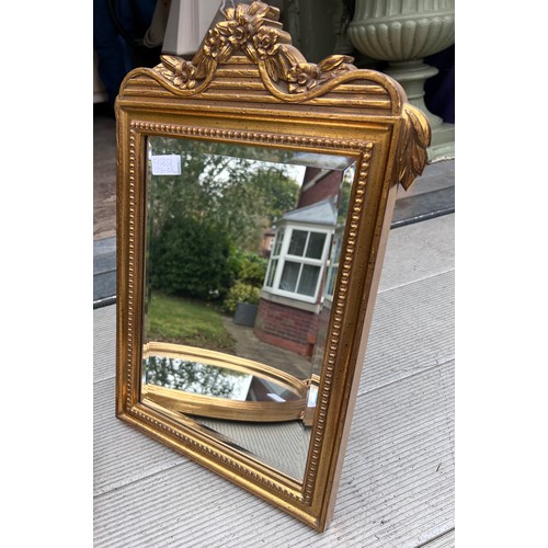 1153 - Three contemporary gilt framed wall mirrors. Largest 97cm x 37cm.