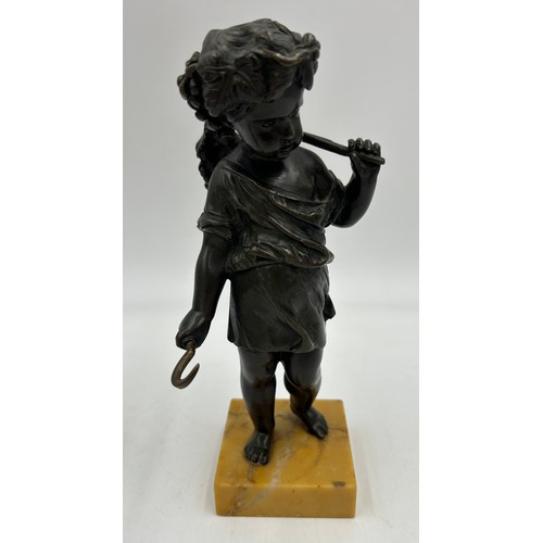 1344 - After Claude 'Clodion' Michel (1738-1814), a pair of French 19thC patinated bronze Harvest Putti, on... 