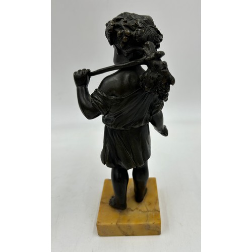 1344 - After Claude 'Clodion' Michel (1738-1814), a pair of French 19thC patinated bronze Harvest Putti, on... 