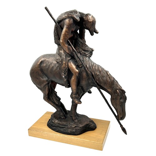 1345 - A bronze effect group, ‘End of the Trail’ in the manner of James Earle Fraser (Austin Prod. Inc. 198... 