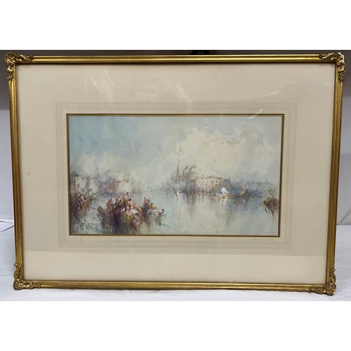 1492 - Stephen Frank Wasley (1848-1934) 'Venice', a watercolour signed lower left, with name and title in p... 